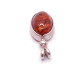 Antique Silver Pendant with Cognac Baltic Amber 