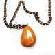 Genuine Vintage Russia 1970's Butterscotch Color Baltic Amber Pendant 73