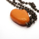 Genuine Vintage Russia 1970's Butterscotch Color Baltic Amber Pendant 73