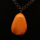 Genuine Vintage Russia 1970's Butterscotch Color Baltic Amber Pendant 73