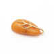 VTG Butterscotch Color Baltic Amber Pendant Silver 925