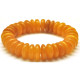 Vintage Polished Egg Yolk Baltic Amber Adult Elastic Bracelet 31 g