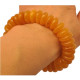 Vintage Polished Egg Yolk Baltic Amber Adult Elastic Bracelet 31 g