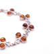 Antique Sterling Silver (925) Bracelet with 18 Cognac Baltic Amber Stones