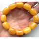 Vintage polished Egg Yolk Baltic Amber Adult Elastic Bracelet 