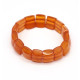 Antique Vintage EGG YOLK pieces Baltic amber stretch bracelet 13g