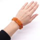 Antique Cognac Baltic Amber Bracelet with Silver Clasp