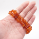 Antique Cognac Baltic Amber Bracelet with Silver Clasp