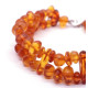 Antique Cognac Baltic Amber Bracelet with Silver Clasp