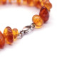 Antique Cognac Baltic Amber Bracelet with Silver Clasp