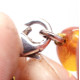 Antique Cognac Baltic Amber Bracelet with Silver Clasp