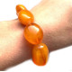 Vintage Polished Egg Yolk Pressed Baltic Amber Adult Elastic Bracelet 27g