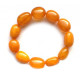 Vintage Polished Egg Yolk Pressed Baltic Amber Adult Elastic Bracelet 27g