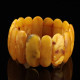 Anitique Vintage EGG YOLK pieces Baltic amber stretch bracelet