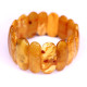Anitique Vintage EGG YOLK pieces Baltic amber stretch bracelet