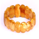 Anitique Vintage EGG YOLK pieces Baltic amber stretch bracelet