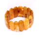 Anitique Vintage EGG YOLK pieces Baltic amber stretch bracelet