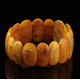 Antique Vintage EGG YOLK pieces Baltic amber stretch bracelet 26