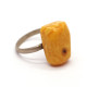 Soviet Era Vintage Ring with Egg Yolk Baltic Amber