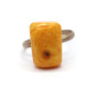 Soviet Era Vintage Ring with Egg Yolk Baltic Amber