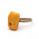 Soviet Era Vintage Ring with Egg Yolk Baltic Amber
