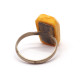 Soviet Era Vintage Ring with Egg Yolk Baltic Amber