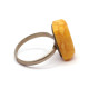 Soviet Era Vintage Ring with Egg Yolk Baltic Amber