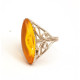 Soviet-era USSR Retro Ring  Amber Ring "Dailrade"