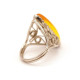 Soviet-era USSR Retro Ring  Amber Ring "Dailrade"
