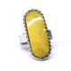 Soviet-era USSR Ring With Egg Yolk Color Amber size  