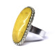 Soviet-era USSR Ring With Egg Yolk Color Amber size  