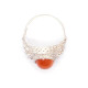 Antique Silver Filigree Ring with Cognac Baltic Amber