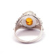 Antique Silver Filigree Ring with Cognac Baltic Amber