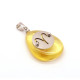 Amber Amulet Pendant with Zodiac Sign "Aries"