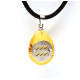 Amber Amulet Pendant with Zodiac Sign "Aquarius"