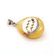 Amber Amulet Pendant with Zodiac Sign "Aquarius"