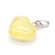 Royal Milky Color Baltic Amber Heart Shaped Pendant 24c