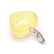 Royal Milky Color Baltic Amber Heart Shaped Pendant 24c