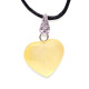 Royal Milky Color Baltic Amber Heart Shaped Pendant 24c