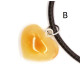 Royal Milky Color Baltic Amber Heart Shaped Pendant 24c