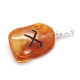 Polished Amber Pendant Amulet with Jumis