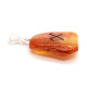 Polished Amber Pendant Amulet with Jumis