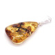 Polished Amber Pendant Amulet with Jumis