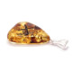 Polished Amber Pendant Amulet with Jumis