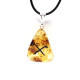 Polished Amber Pendant Amulet with Jumis