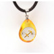 Amber Amulet Pendant with Zodiac Sign "Sagittarius"