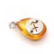 Amber Amulet Pendant with Zodiac Sign "Sagittarius"