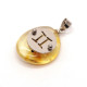 Amber Amulet Pendant with Zodiac Sign "Libra"