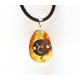 Amber Amulet Pendant with Zodiac Sign "Taurus"