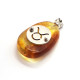Amber Amulet Pendant with Zodiac Sign "Taurus"